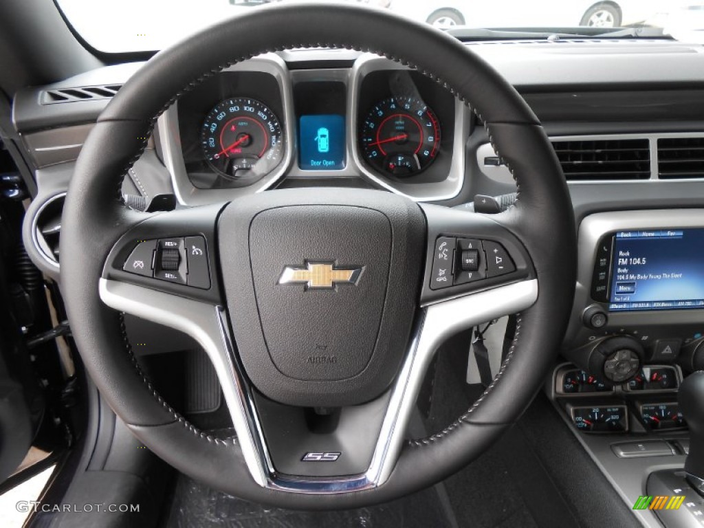 2013 Chevrolet Camaro SS/RS Coupe Black Steering Wheel Photo #76199966