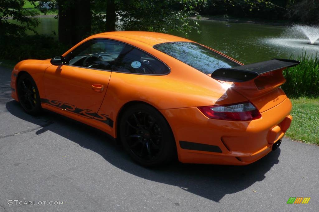 2007 911 GT3 RS - Orange/Black / Black photo #4