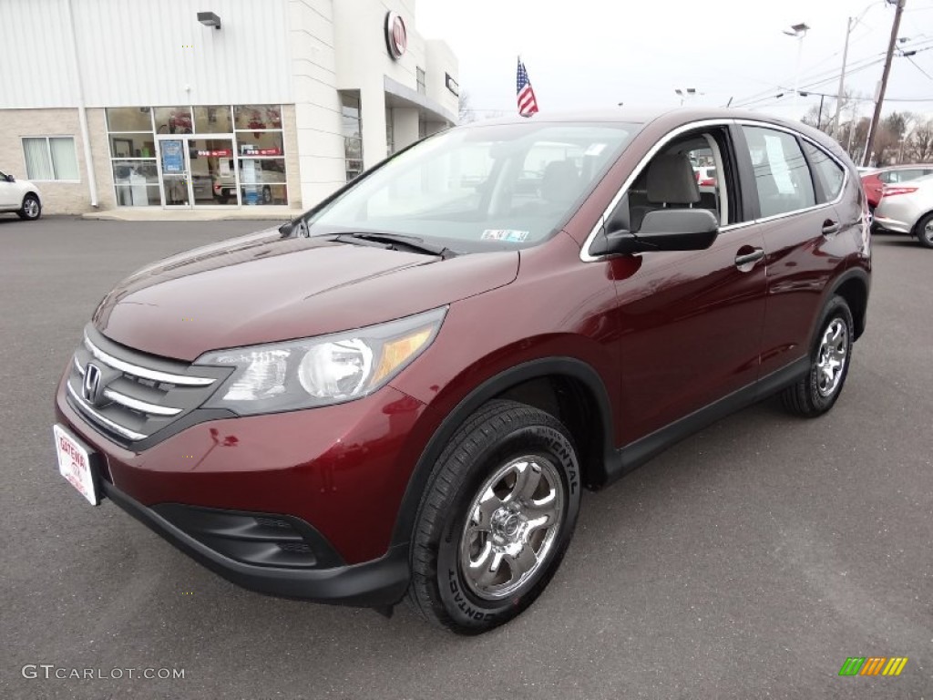 2012 CR-V LX 4WD - Basque Red Pearl II / Gray photo #2