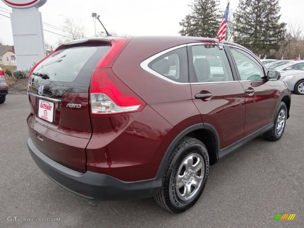 2012 CR-V LX 4WD - Basque Red Pearl II / Gray photo #6