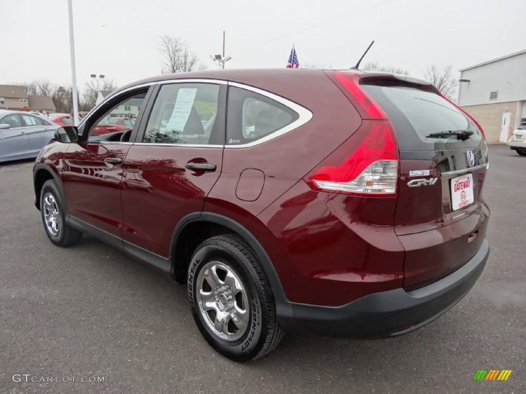 2012 CR-V LX 4WD - Basque Red Pearl II / Gray photo #8
