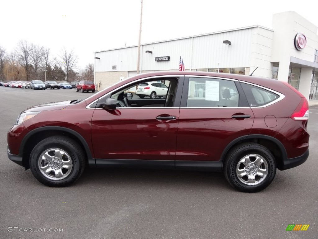2012 CR-V LX 4WD - Basque Red Pearl II / Gray photo #9