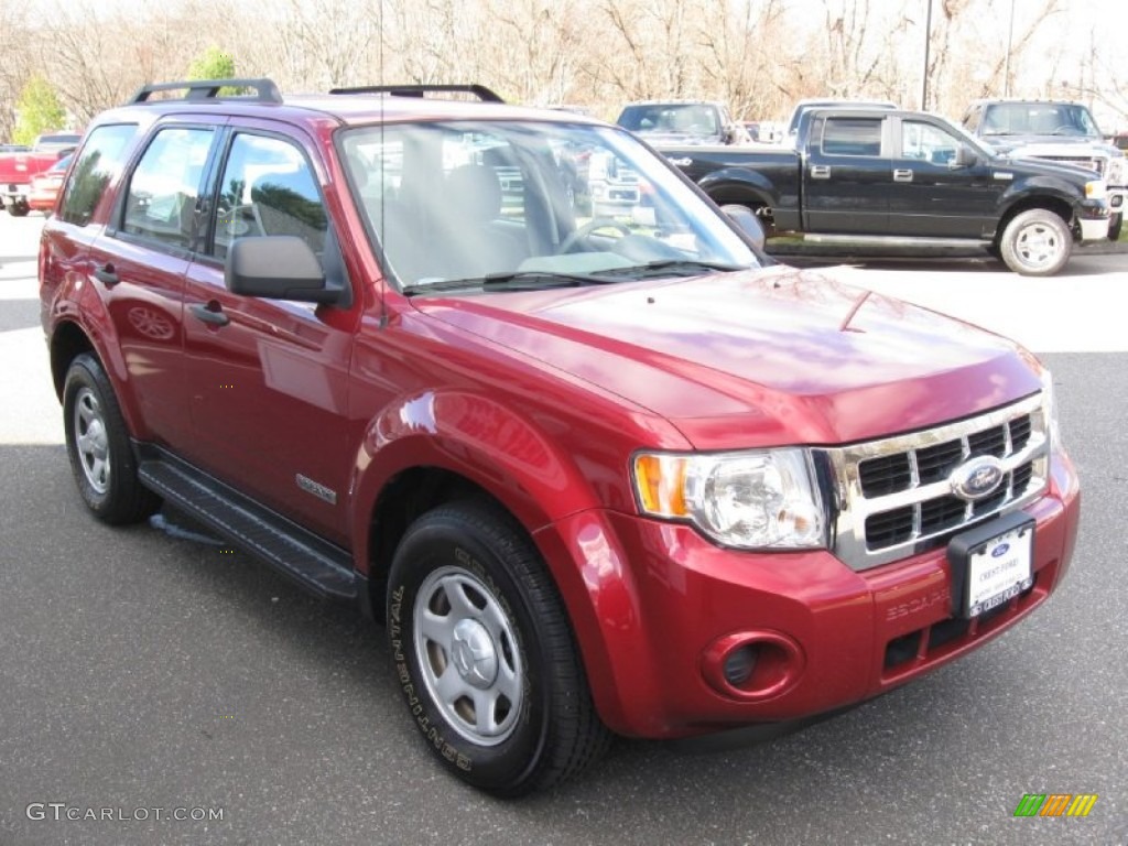 2008 Escape XLS - Redfire Metallic / Stone photo #1