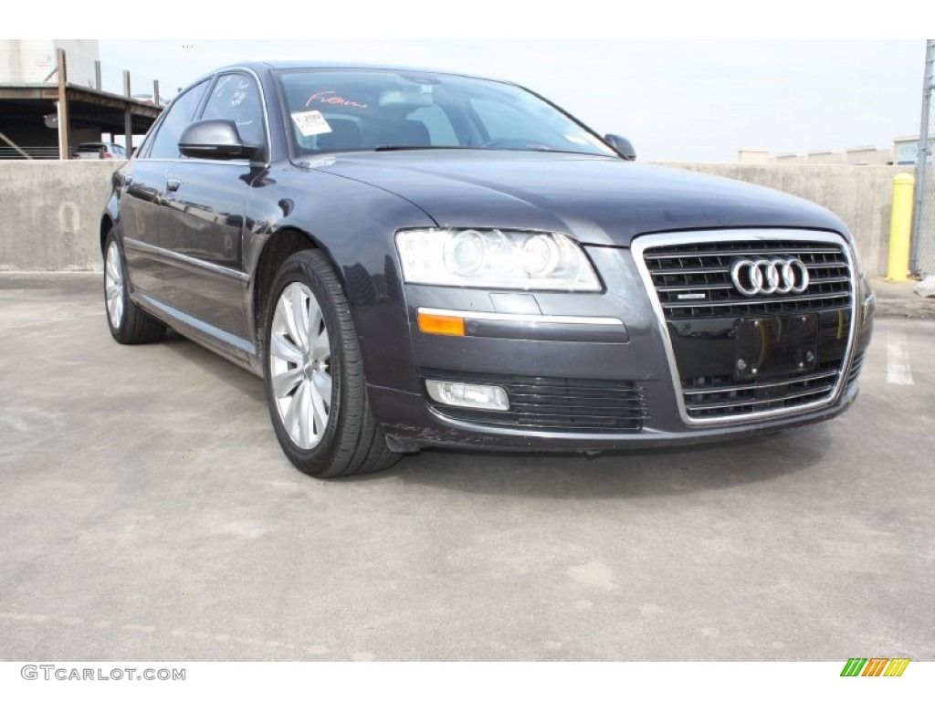 2009 A8 4.2 quattro - Oyster Grey Metallic / Black Valcona Leather photo #1