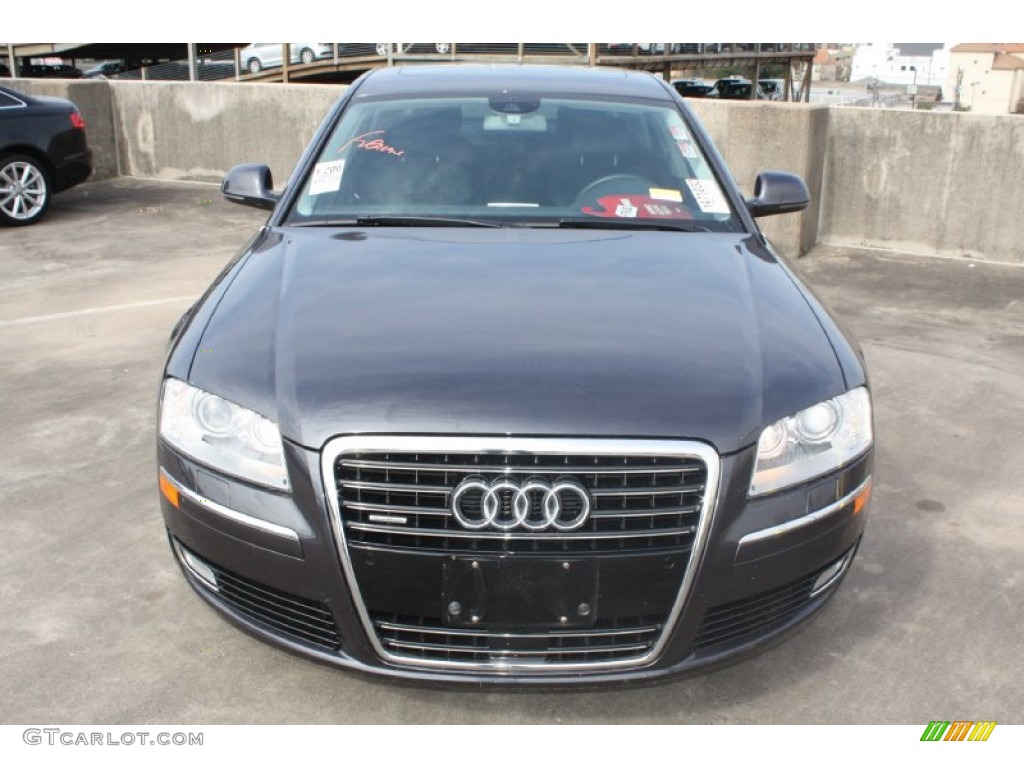 2009 A8 4.2 quattro - Oyster Grey Metallic / Black Valcona Leather photo #2