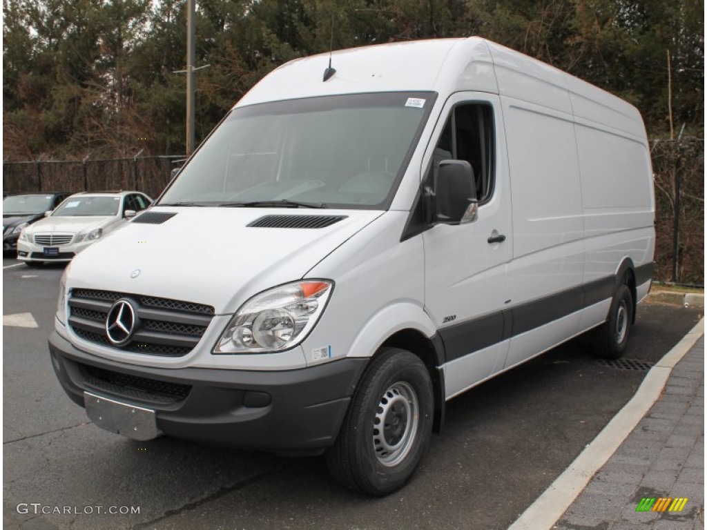 2013 Sprinter 2500 High Roof Cargo Van - Arctic White / Lima Black Fabric photo #1