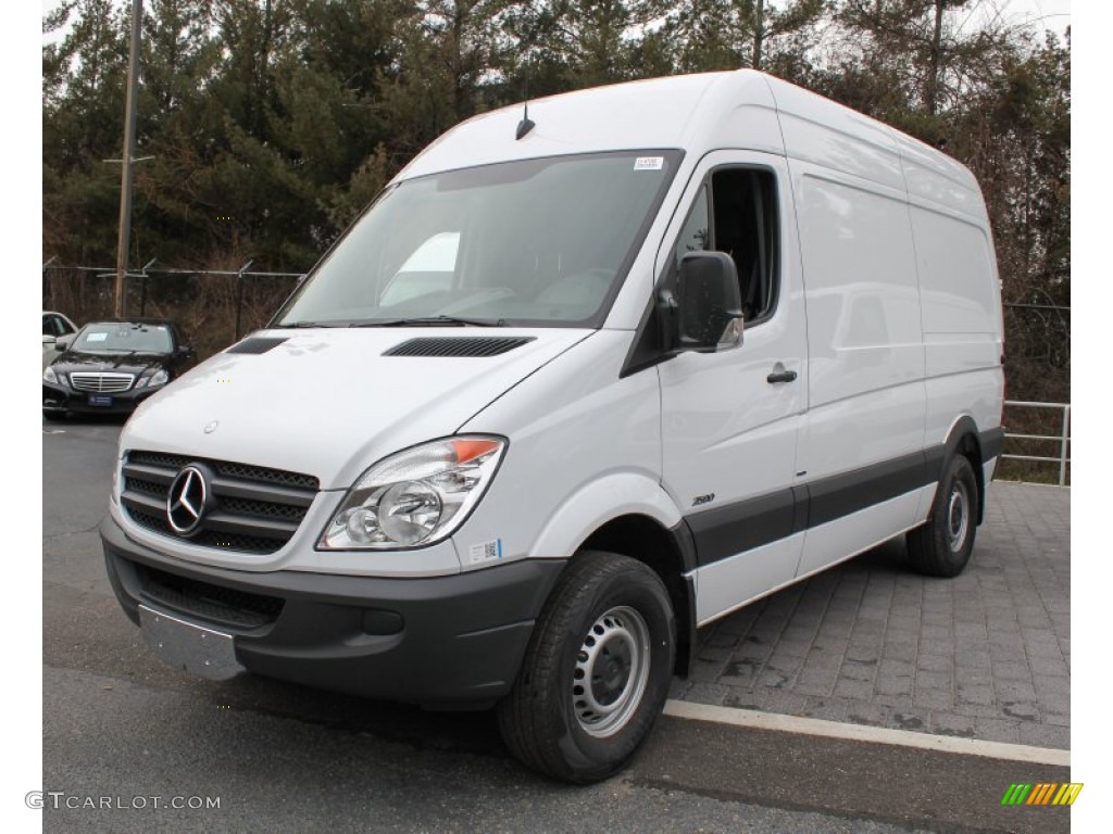 2013 Sprinter 2500 High Roof Cargo Van - Arctic White / Lima Black Fabric photo #1