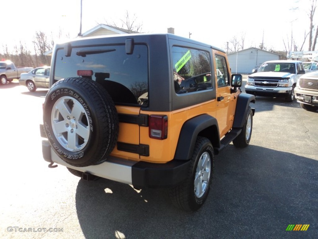 2012 Wrangler Sahara 4x4 - Dozer Yellow / Black/Dark Saddle photo #3