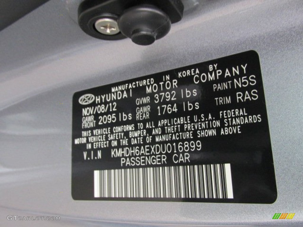 2013 Elantra Coupe GS - Titanium Gray Metallic / Gray photo #10