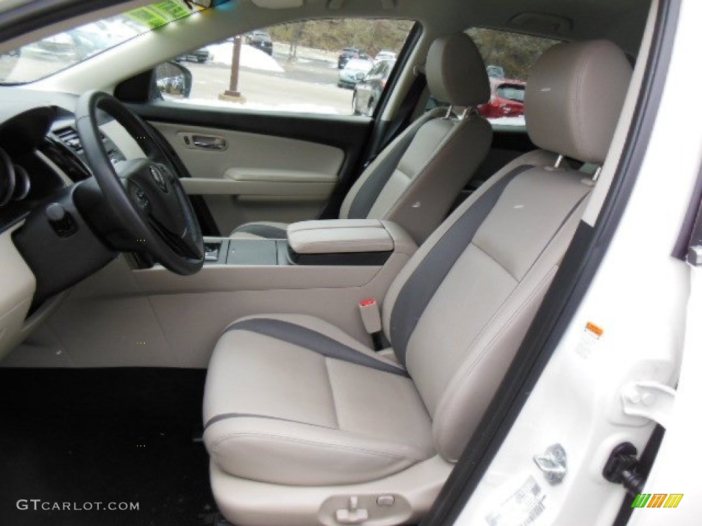 2011 CX-9 Touring AWD - Crystal White Pearl Mica / Sand photo #11