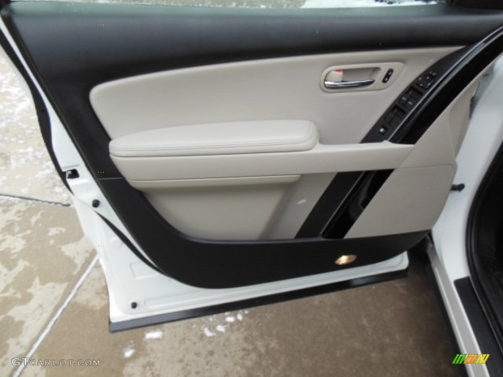 2011 CX-9 Touring AWD - Crystal White Pearl Mica / Sand photo #12