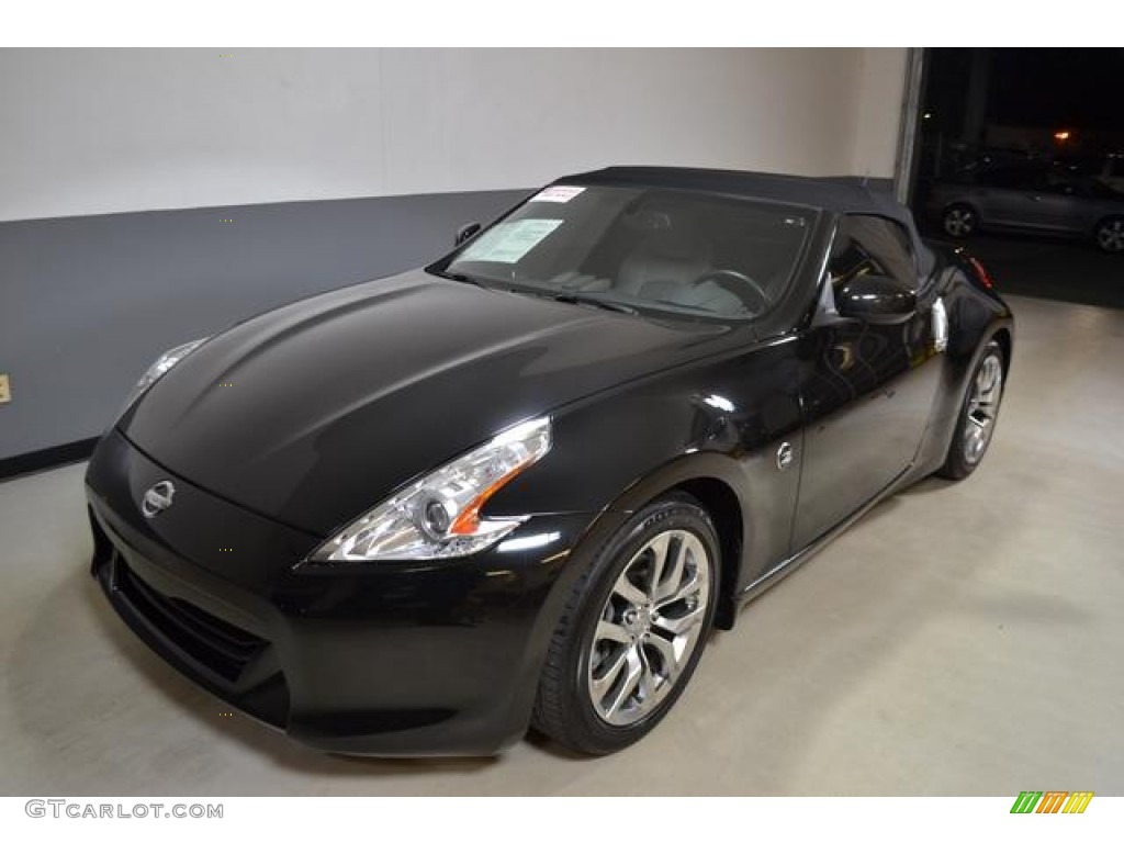 2010 370Z Touring Roadster - Magnetic Black / Gray Leather photo #2
