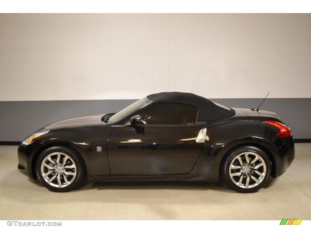 2010 370Z Touring Roadster - Magnetic Black / Gray Leather photo #3