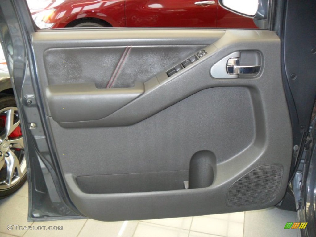 2010 Nissan Frontier Pro-4X Crew Cab 4x4 Pro-4X Charcoal Door Panel Photo #76207607