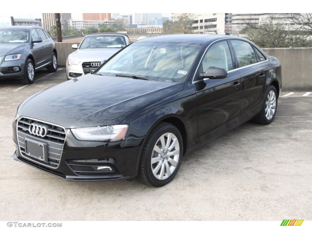 2013 A4 2.0T quattro Sedan - Brilliant Black / Velvet Beige/Black photo #3