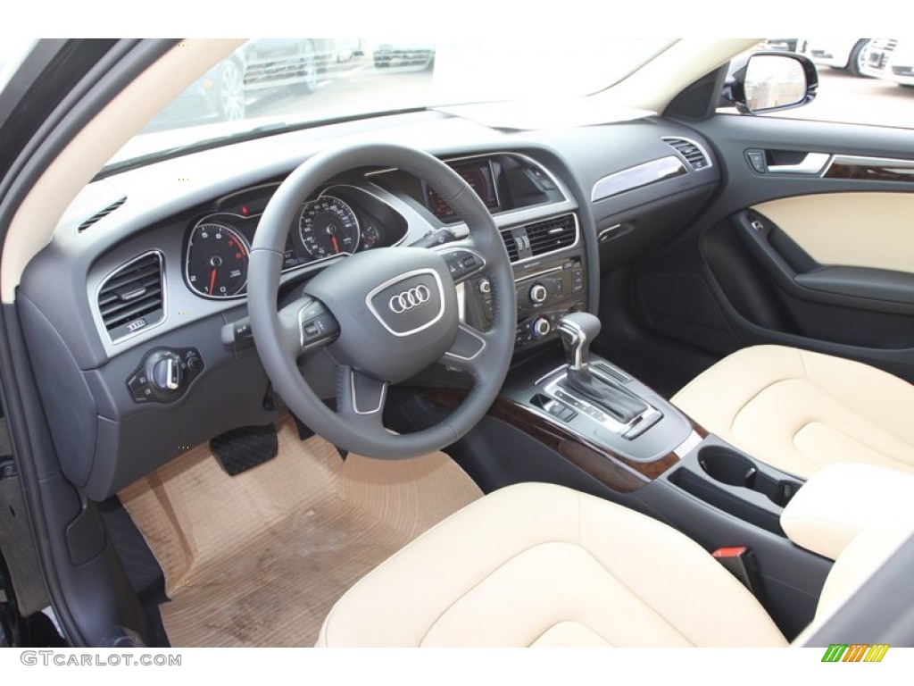 2013 A4 2.0T quattro Sedan - Brilliant Black / Velvet Beige/Black photo #12