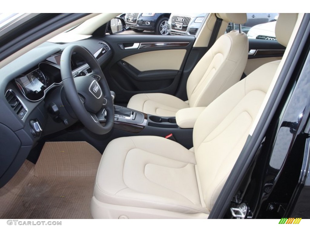 Velvet Beige/Black Interior 2013 Audi A4 2.0T quattro Sedan Photo #76209596