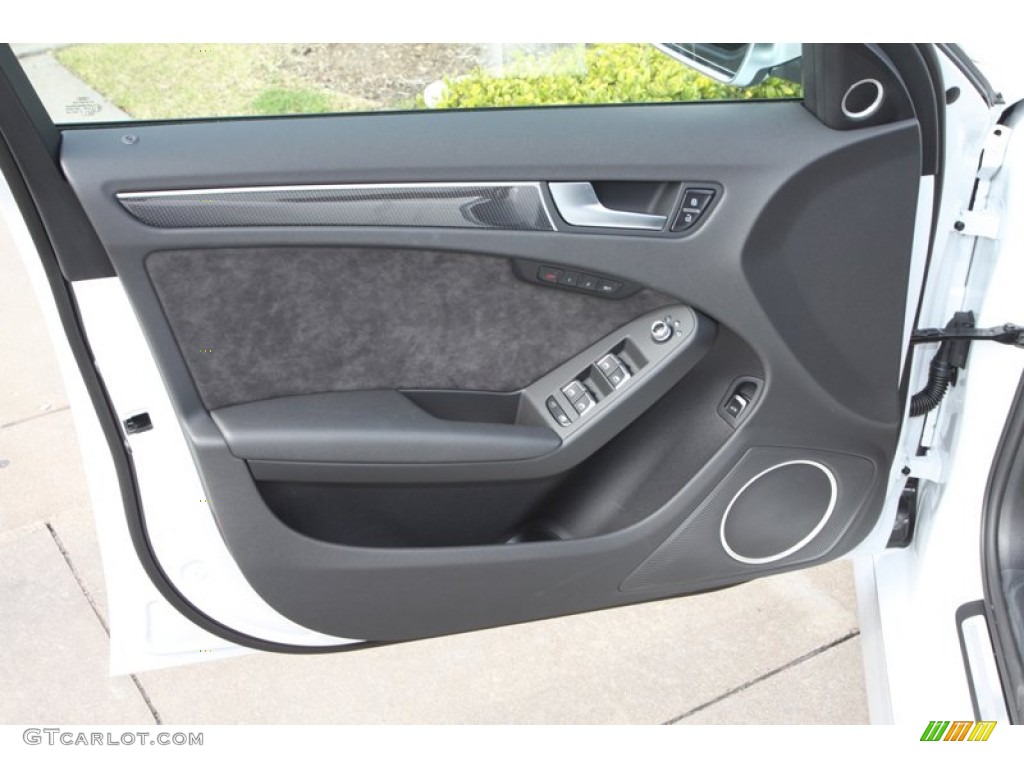 2013 Audi S4 3.0T quattro Sedan Black Door Panel Photo #76209998