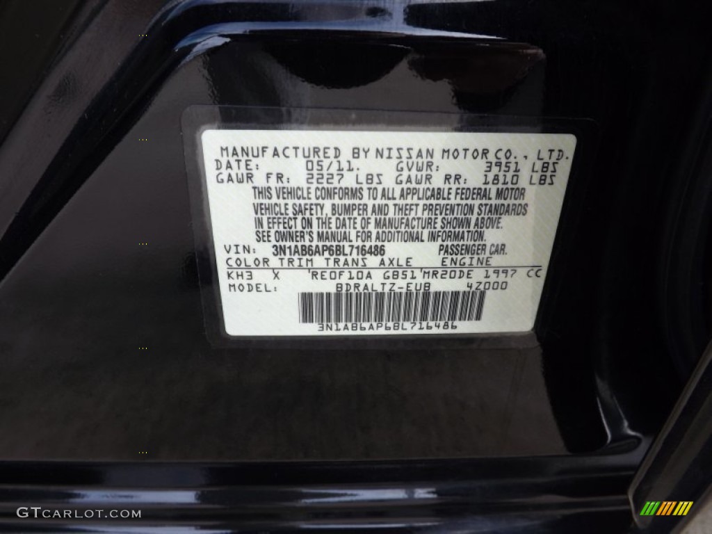 2011 Sentra 2.0 S - Espresso Black / Beige photo #34