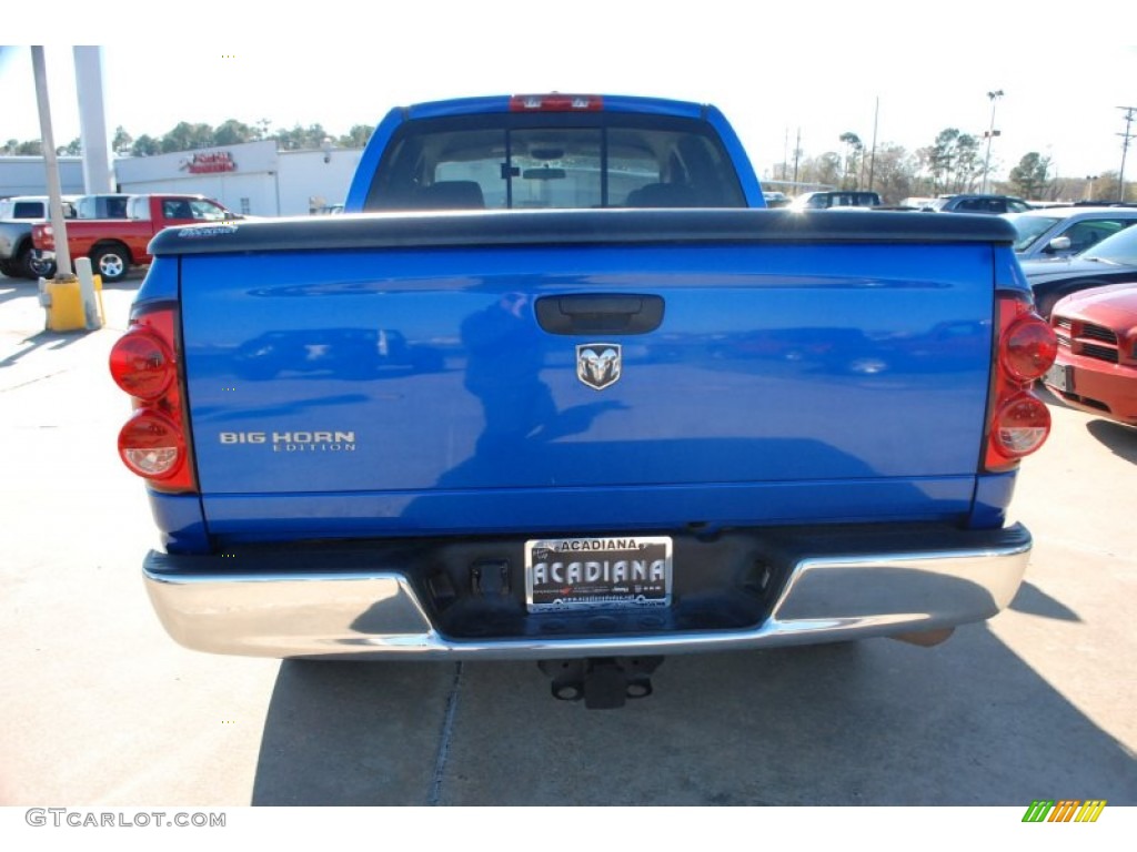 2007 Ram 2500 Big Horn Edition Quad Cab - Electric Blue Pearl / Medium Slate Gray photo #4