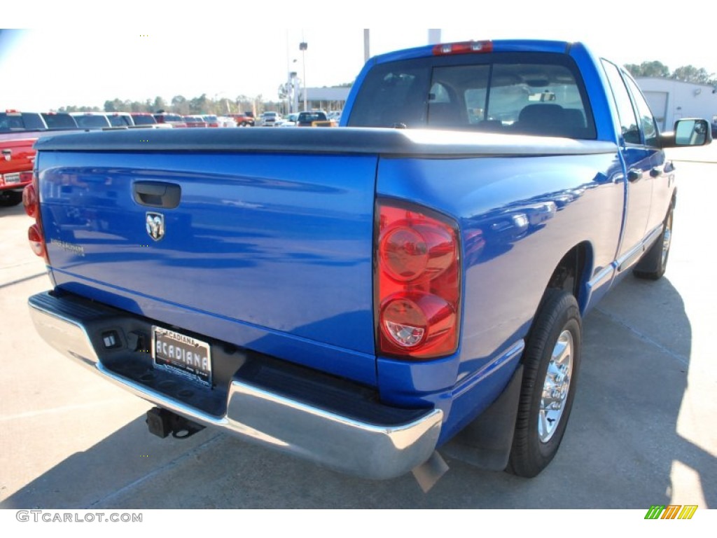 2007 Ram 2500 Big Horn Edition Quad Cab - Electric Blue Pearl / Medium Slate Gray photo #6