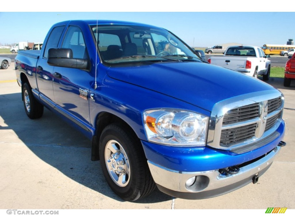 2007 Ram 2500 Big Horn Edition Quad Cab - Electric Blue Pearl / Medium Slate Gray photo #10