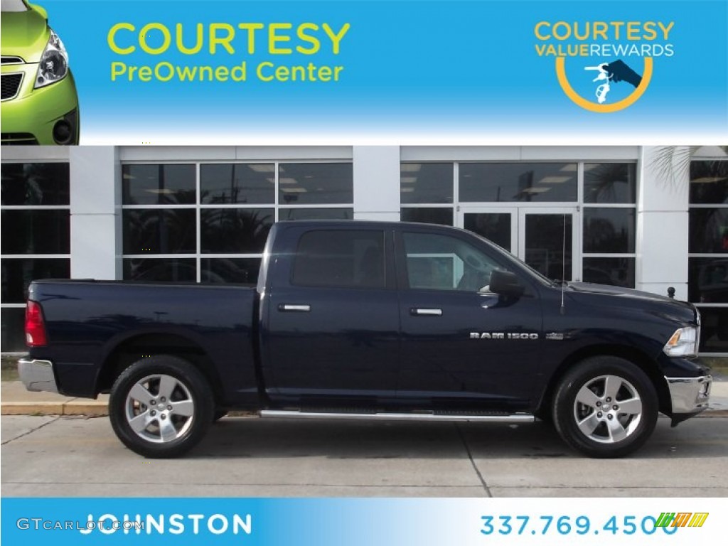 2012 Ram 1500 Big Horn Crew Cab 4x4 - True Blue Pearl / Dark Slate Gray/Medium Graystone photo #1