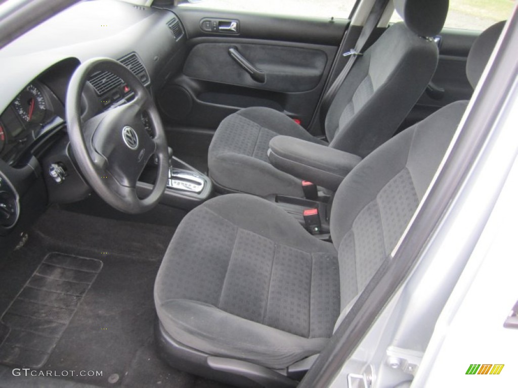 Black Interior 2002 Volkswagen Golf GLS Sedan Photo #76213270