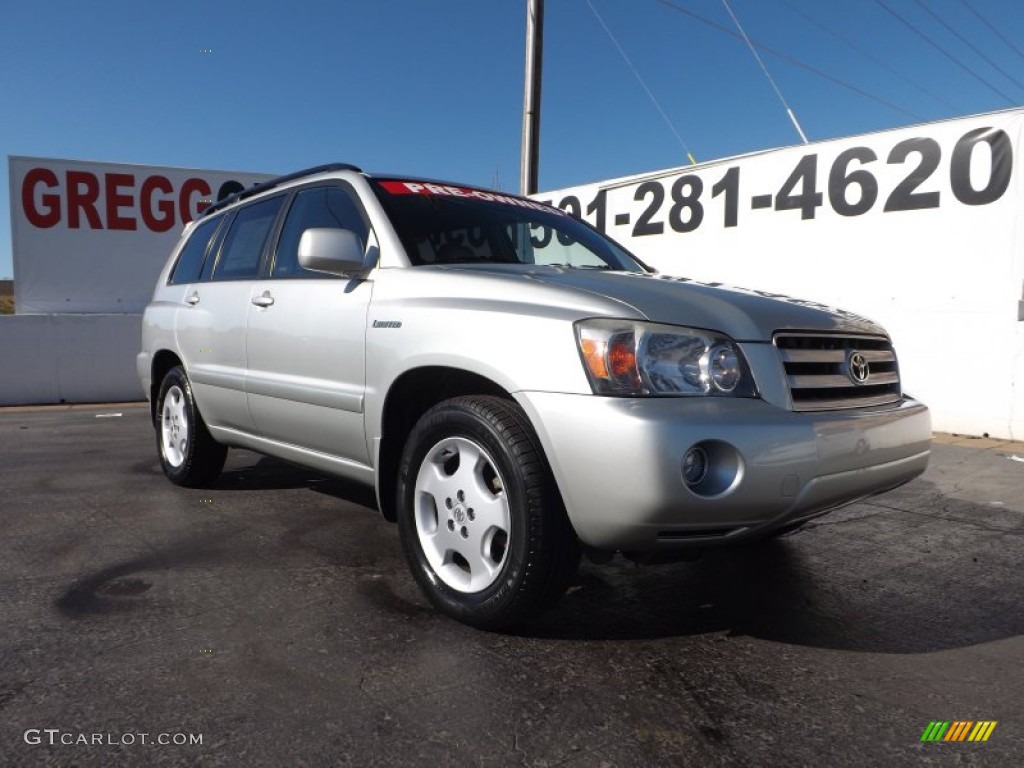 2004 Highlander Limited V6 - Millenium Silver Metallic / Ash photo #1