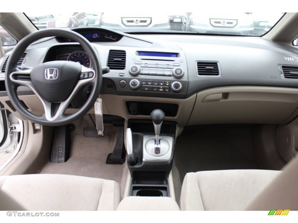 2010 Honda Civic LX Sedan Beige Dashboard Photo #76215014