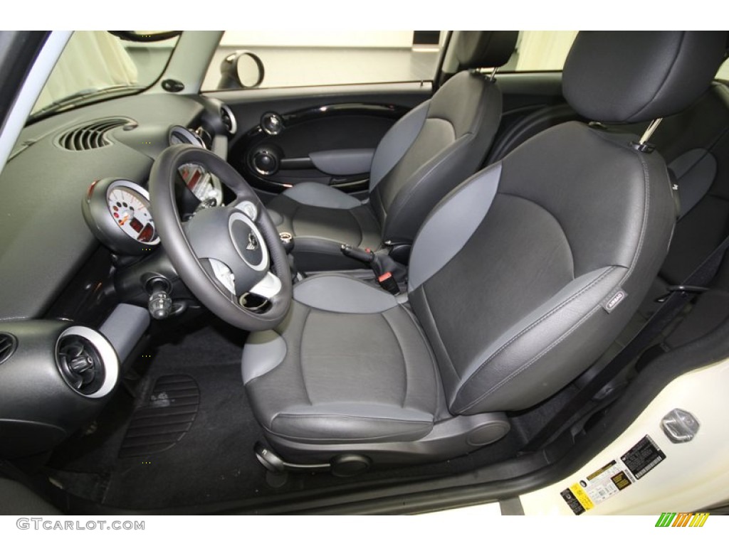 Grey/Carbon Black Interior 2010 Mini Cooper S Hardtop Photo #76219082