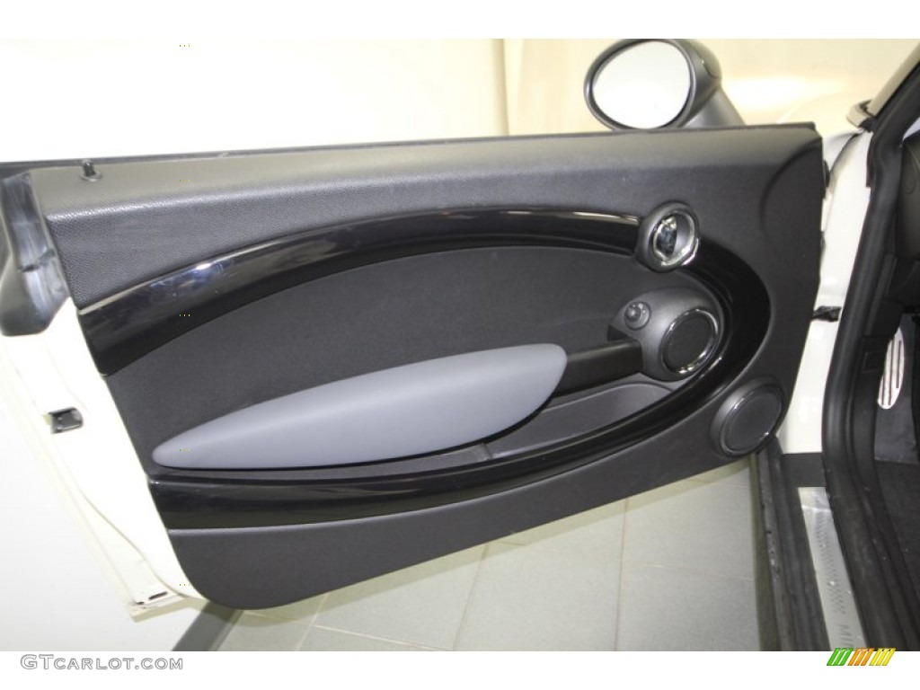 2010 Mini Cooper S Hardtop Grey/Carbon Black Door Panel Photo #76219218