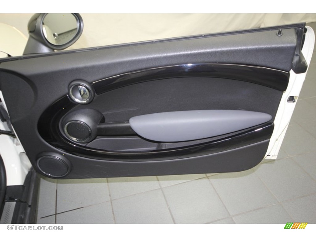 2010 Mini Cooper S Hardtop Grey/Carbon Black Door Panel Photo #76219400