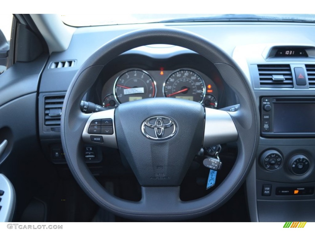 2013 Toyota Corolla S Dark Charcoal Steering Wheel Photo #76220075