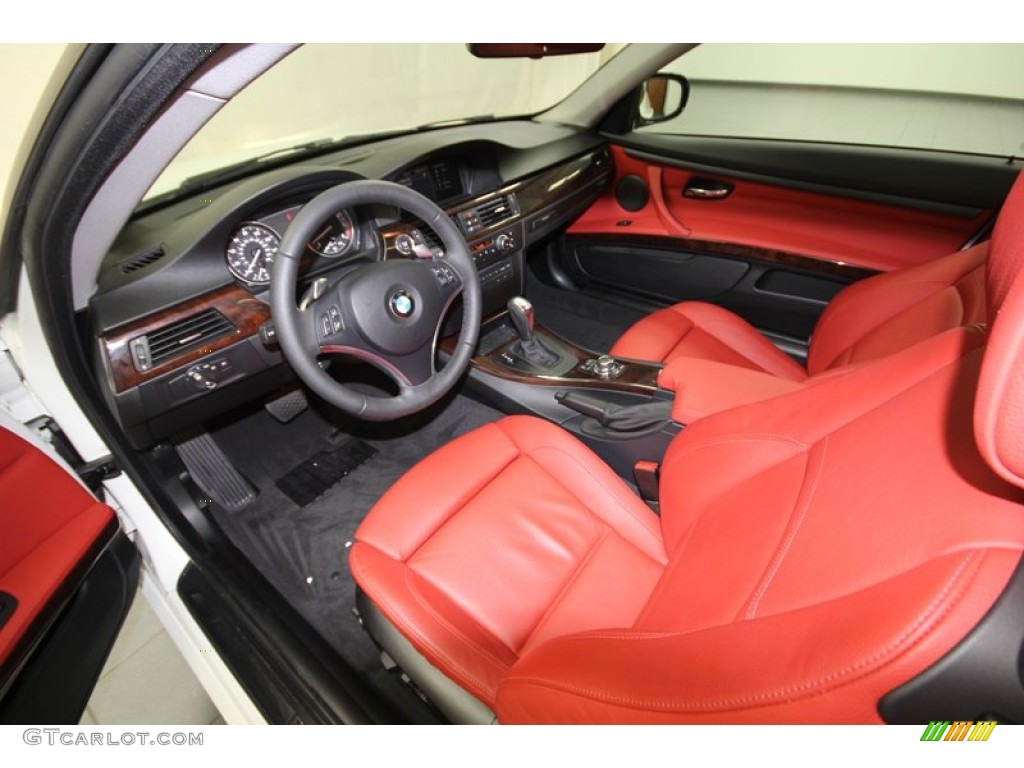 Coral Red Black Dakota Leather Interior 2010 Bmw 3 Series