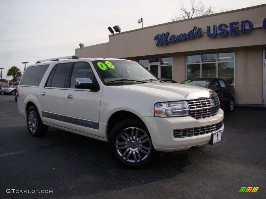 2008 Navigator L Limited Edition - White Chocolate Tri Coat / Camel/Sand Piping photo #34