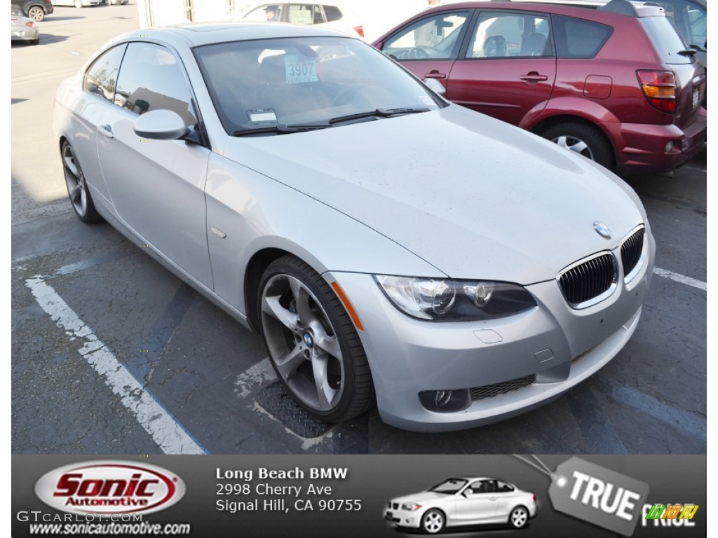 2009 3 Series 335i Coupe - Titanium Silver Metallic / Black photo #1