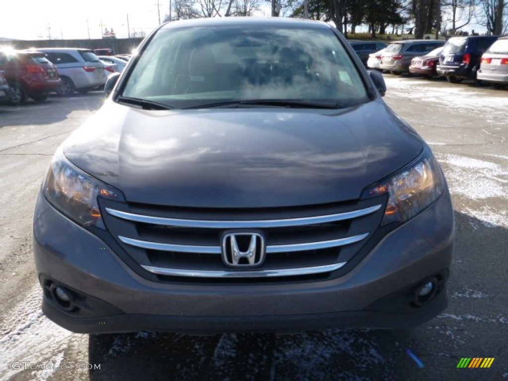 2013 CR-V EX AWD - Urban Titanium Metallic / Beige photo #7