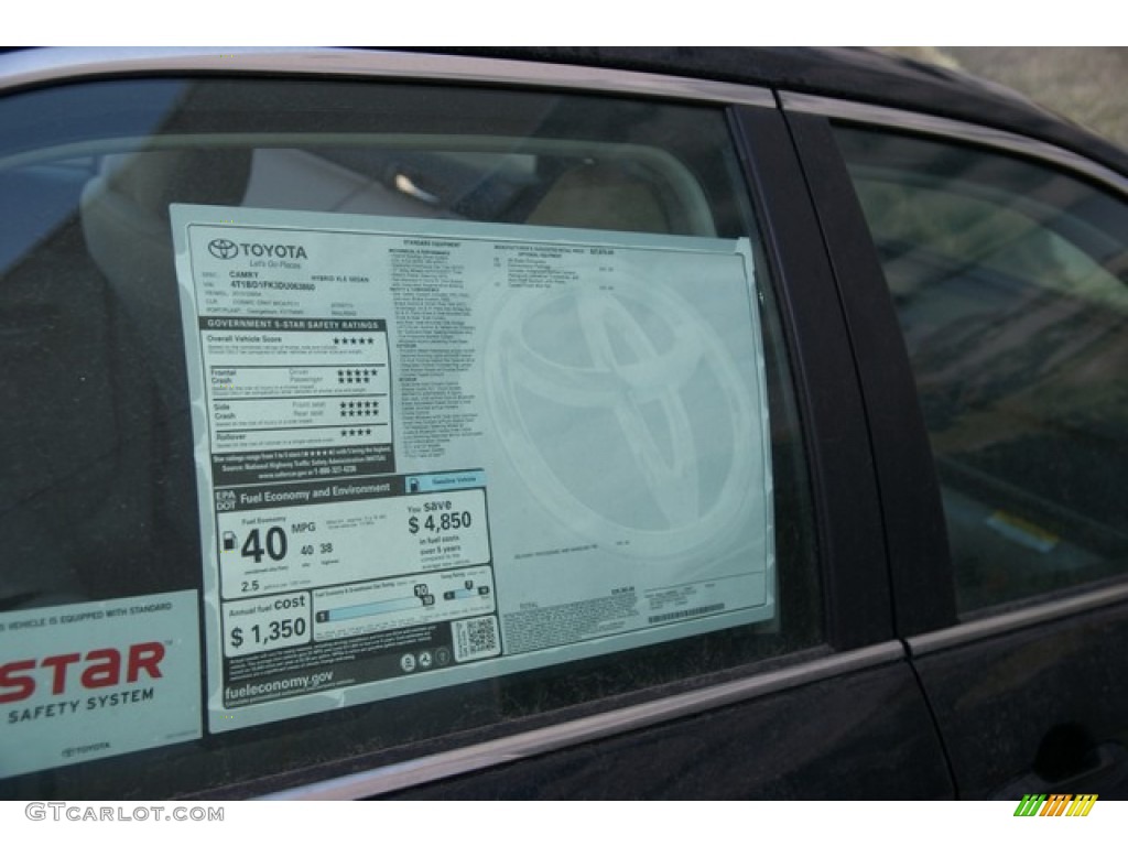 2013 Toyota Camry Hybrid XLE Window Sticker Photo #76225241