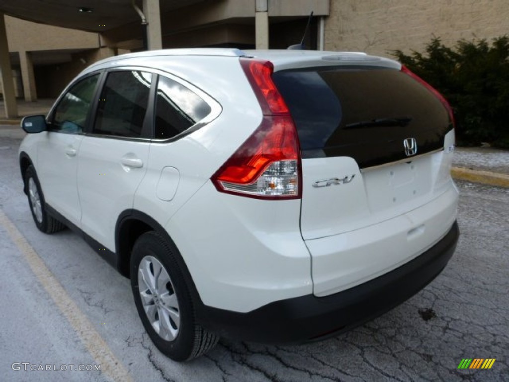 2013 CR-V EX-L AWD - White Diamond Pearl / Beige photo #2