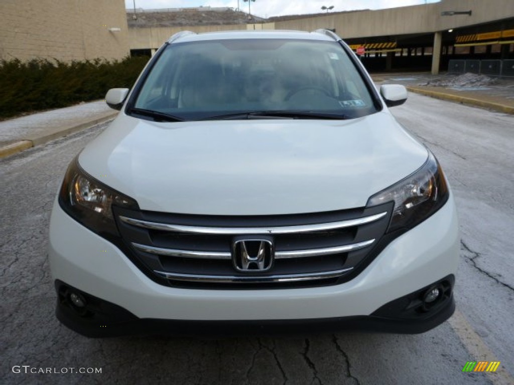 2013 CR-V EX-L AWD - White Diamond Pearl / Beige photo #7