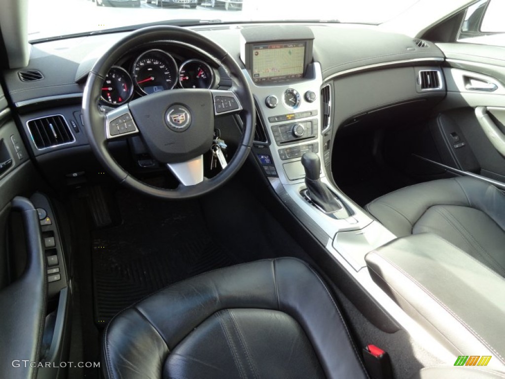 Ebony Interior 2010 Cadillac CTS 4 3.0 AWD Sedan Photo #76228049