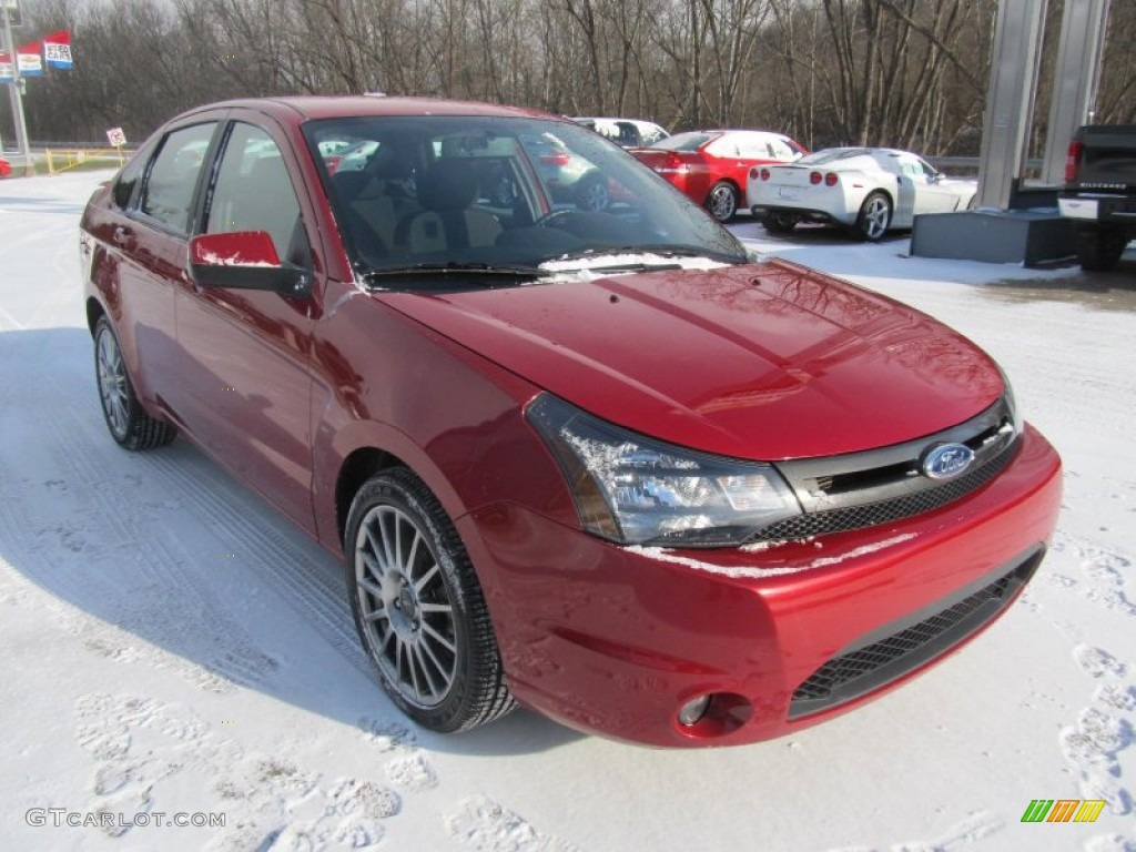 Sangria Red Metallic 2010 Ford Focus SES Sedan Exterior Photo #76228697