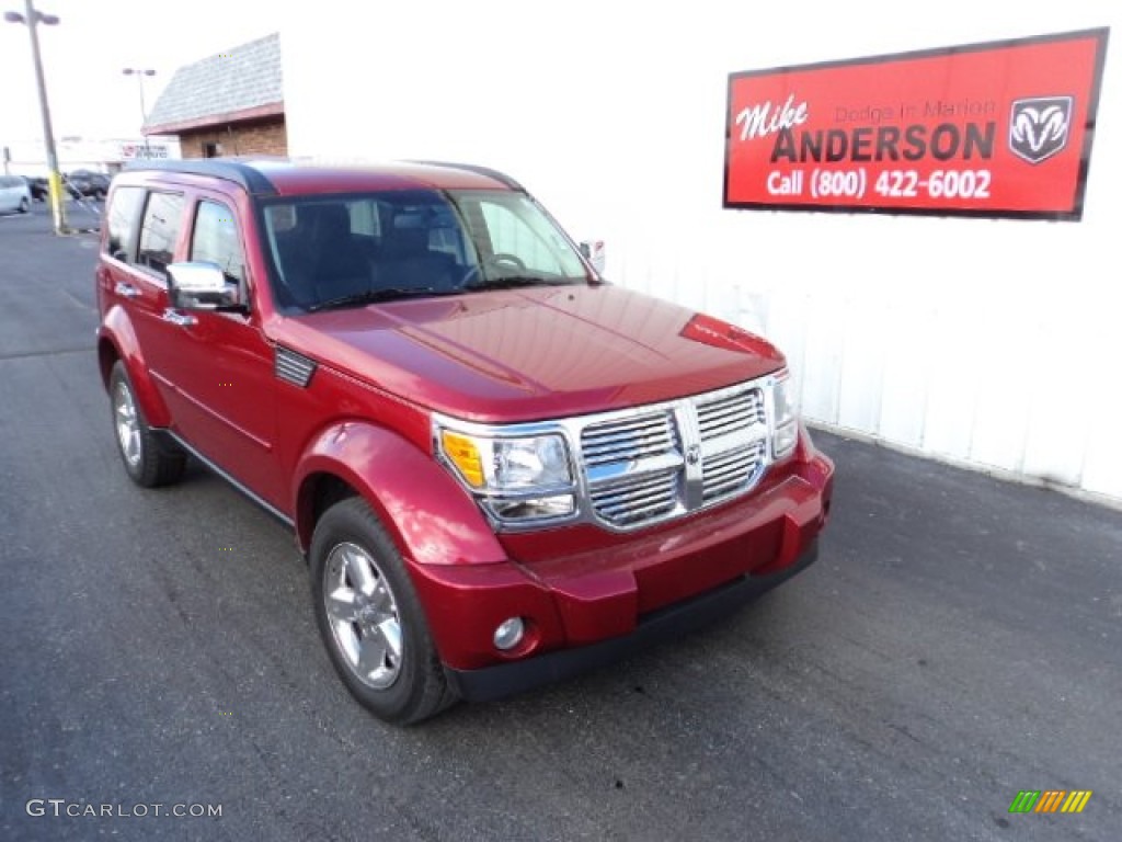 2009 Nitro SLT 4x4 - Inferno Red Crystal Pearl / Dark Slate Gray/Light Slate Gray photo #1