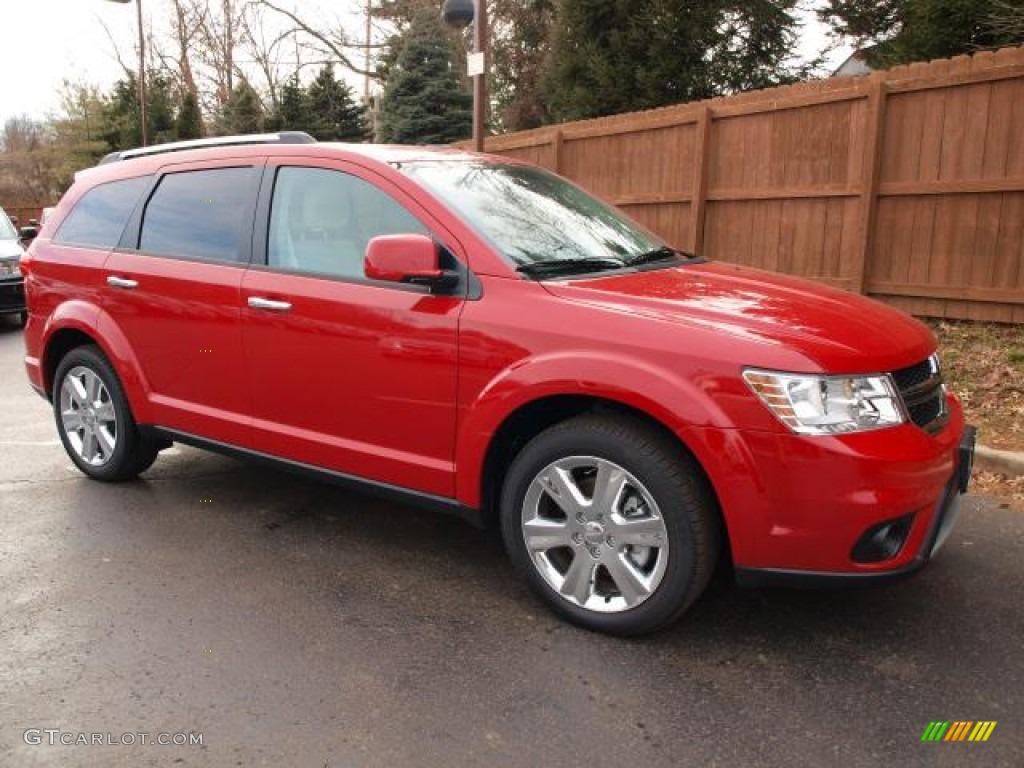 Brilliant Red Tri-Coat Pearl 2012 Dodge Journey Crew Exterior Photo #76230968