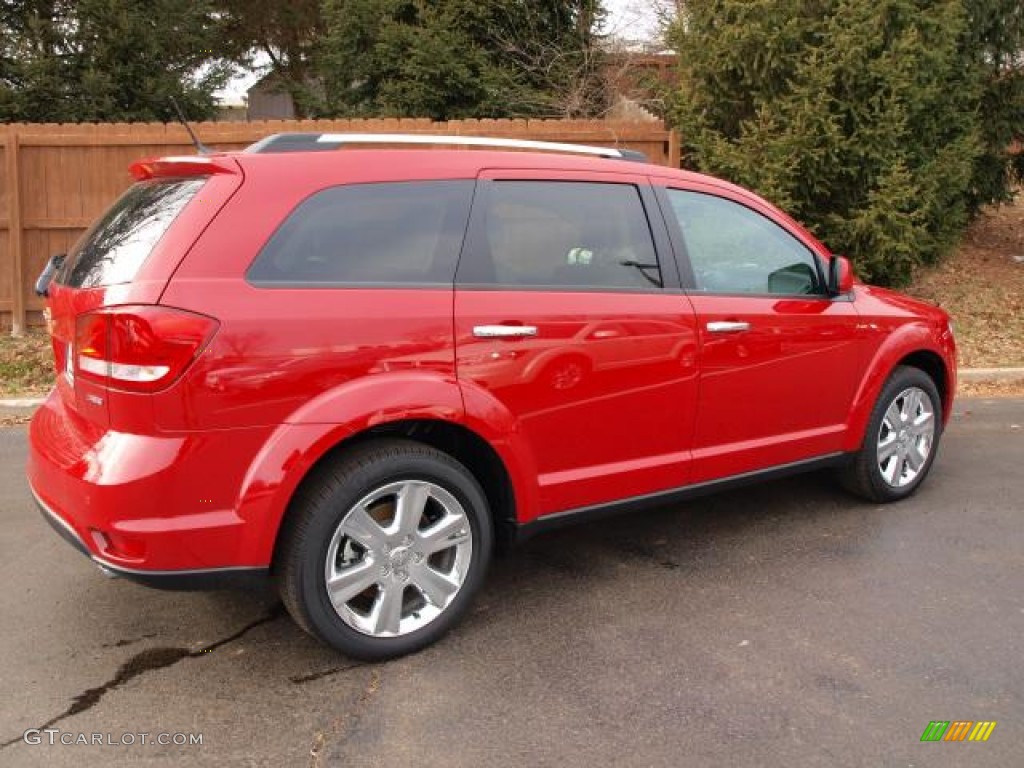 Brilliant Red Tri-Coat Pearl 2012 Dodge Journey Crew Exterior Photo #76230984
