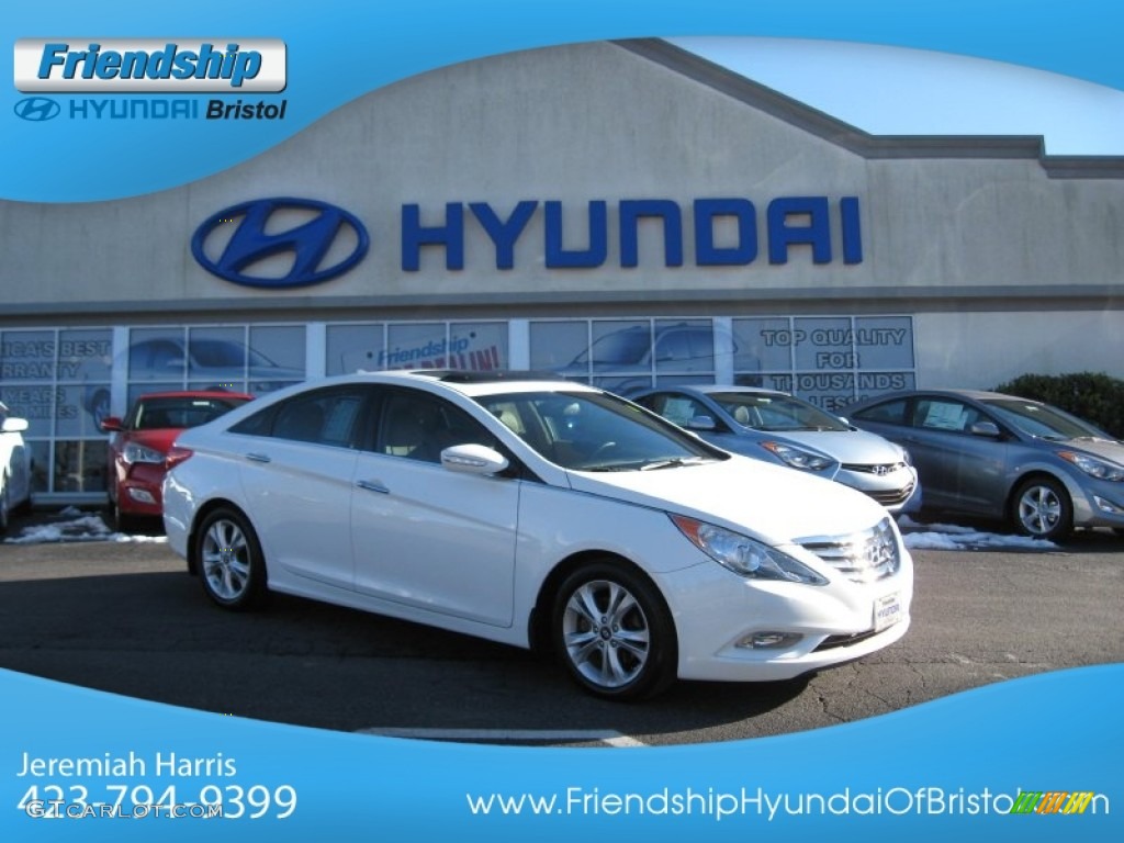 2011 Sonata Limited - Pearl White / Camel photo #1
