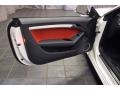 Magma Red Silk Nappa Leather Door Panel Photo for 2009 Audi S5 #76232299