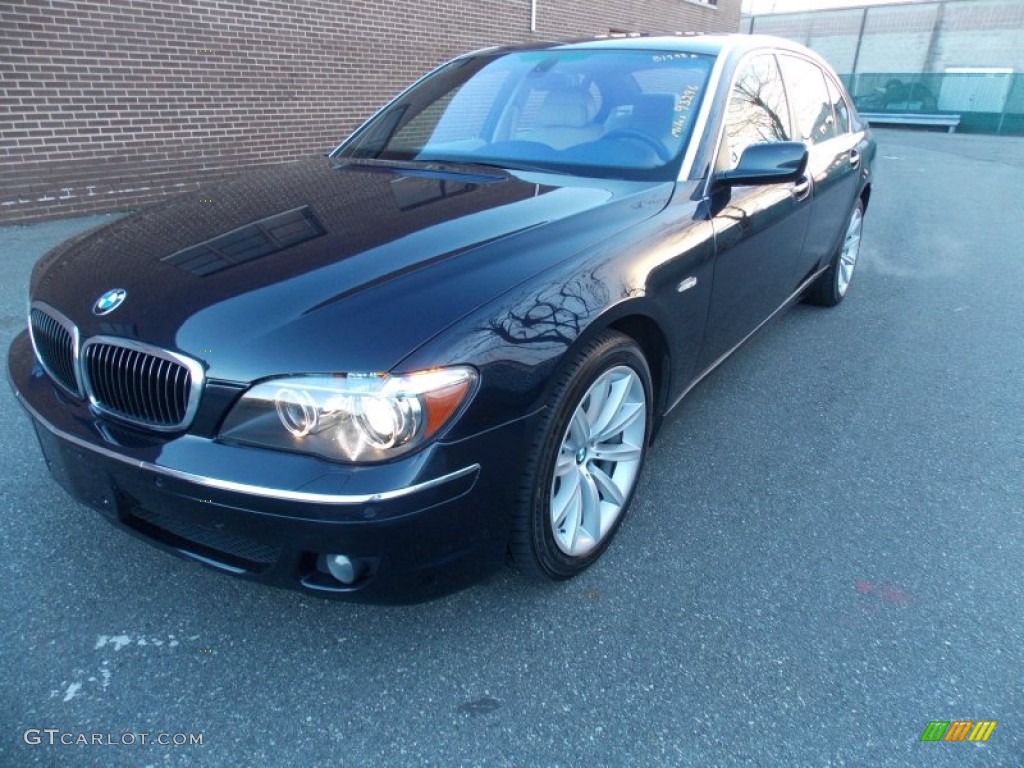 2008 7 Series 750Li Sedan - Monaco Blue Metallic / Cream Beige photo #2