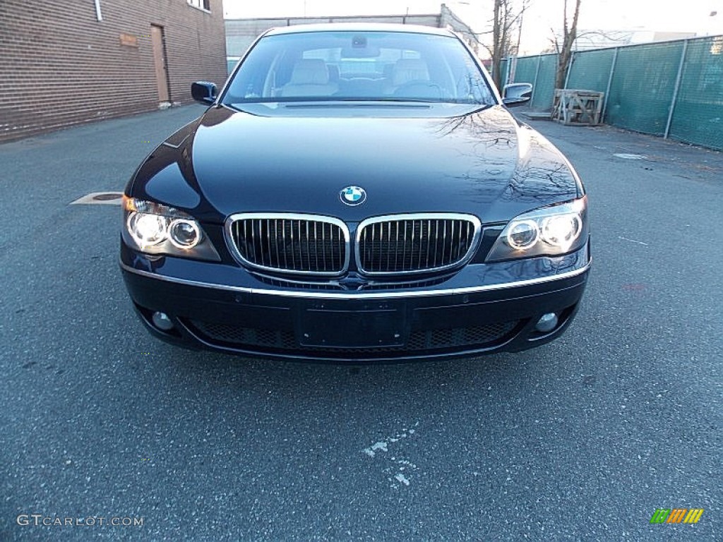 2008 7 Series 750Li Sedan - Monaco Blue Metallic / Cream Beige photo #3